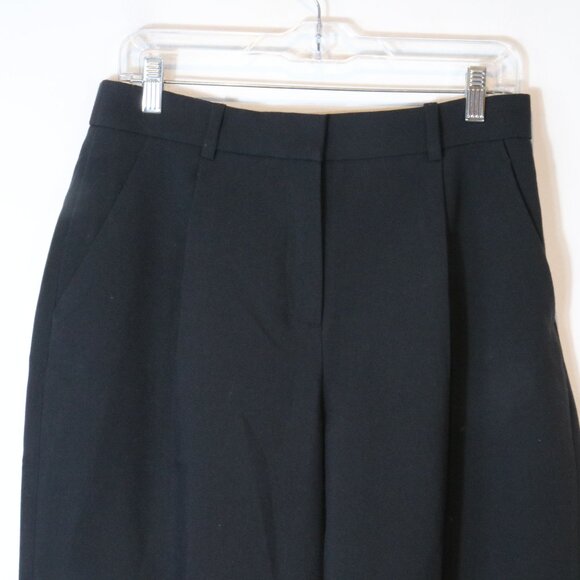 Abercrombie & Fitch Curve Love Tailored Trouser Pants Womens 8 Black High Rise - Picture 2 of 5